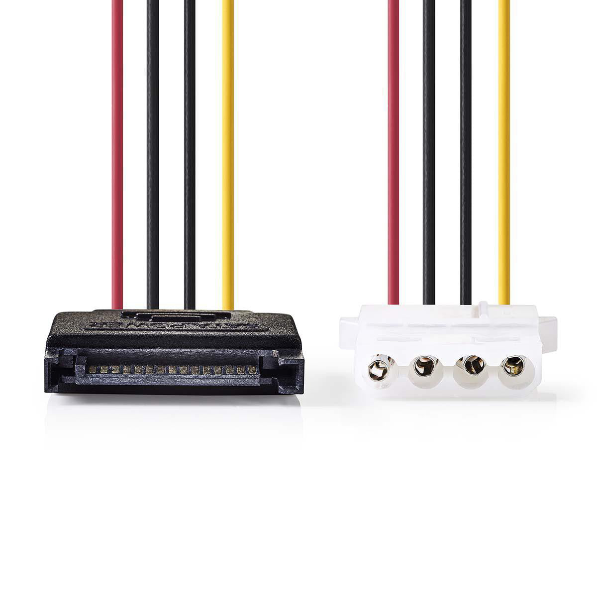 Cable de Alimentación Interno | Sata 15 Pines Macho - Molex Hembra 0,15 m
