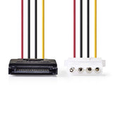 Cable de Alimentación Interno | Sata 15 Pines Macho - Molex Hembra 0,15 m