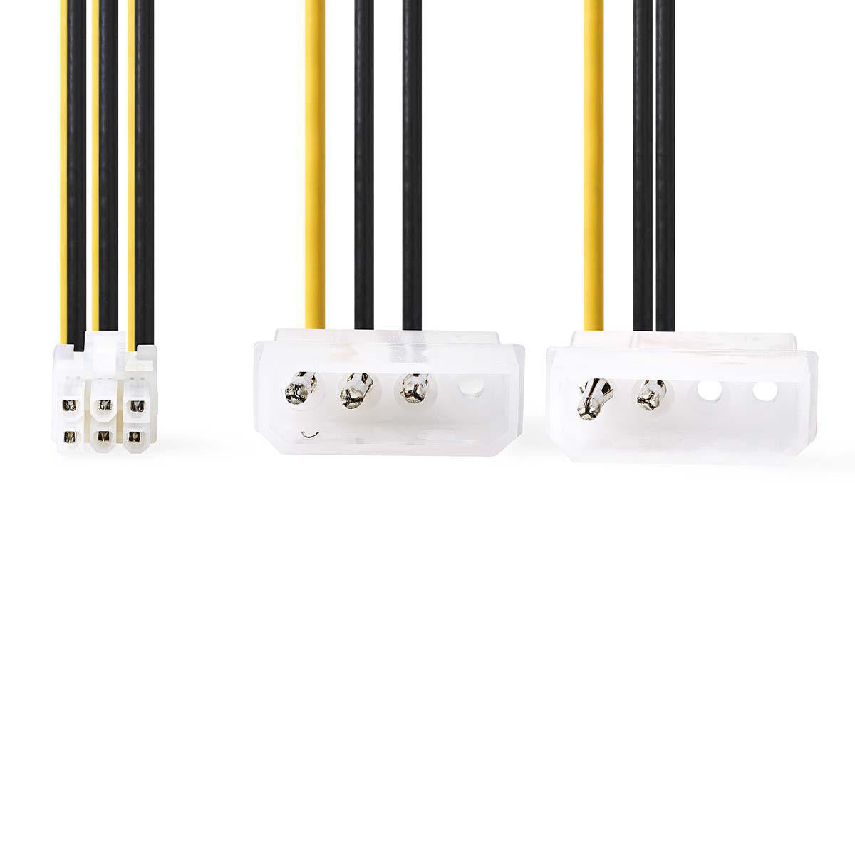 Cable de Alimentación Interno | 2 x Molex Macho - PCI Express Hembra 0,15 m