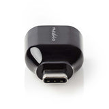 Adaptador USB-C 3.0 | Tipo C Macho - A Hembra Negro