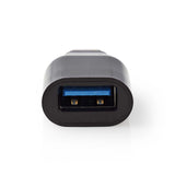 Adaptador USB-C 3.0 | Tipo C Macho - A Hembra Negro