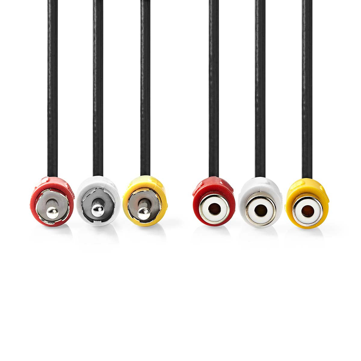 Cable de Vídeo Compuesto | 3x RCA Macho - Hembra 5,0 m Negro