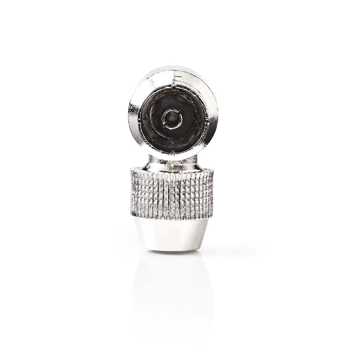 Conector IEC (Coaxial) en Ángulo | Mujer - 2 Unidades Metal