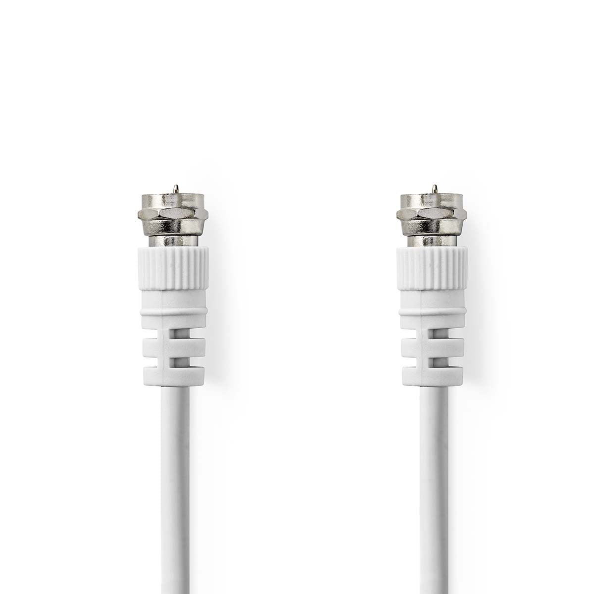 Cable de Satélite y Antena | F Macho - 1,5 m Blanco