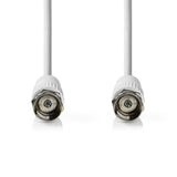 Cable de Satélite y Antena | F Macho - 1,5 m Blanco