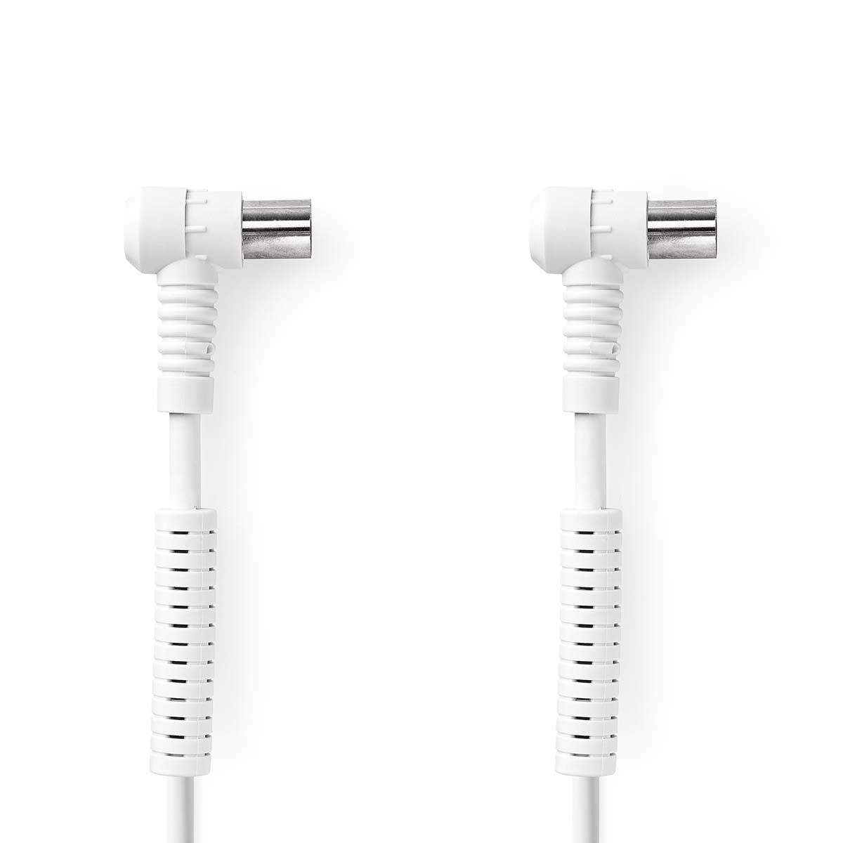 Cable Coaxial de 120 dB | IEC (Coaxial) Macho en Ángulo - Hembra 20 m Blanco
