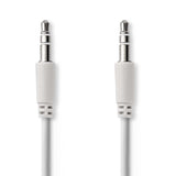 Cable en Espiral de Audio Estéreo | Macho 3,5 mm - 1,0 m Blanco