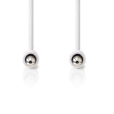 Cable en Espiral de Audio Estéreo | Macho 3,5 mm - 1,0 m Blanco