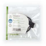 Cable de Audio Estéreo Macho 3,5 mm a 2x Hembra 0,2 m Negro en Bolsa de polipropileno