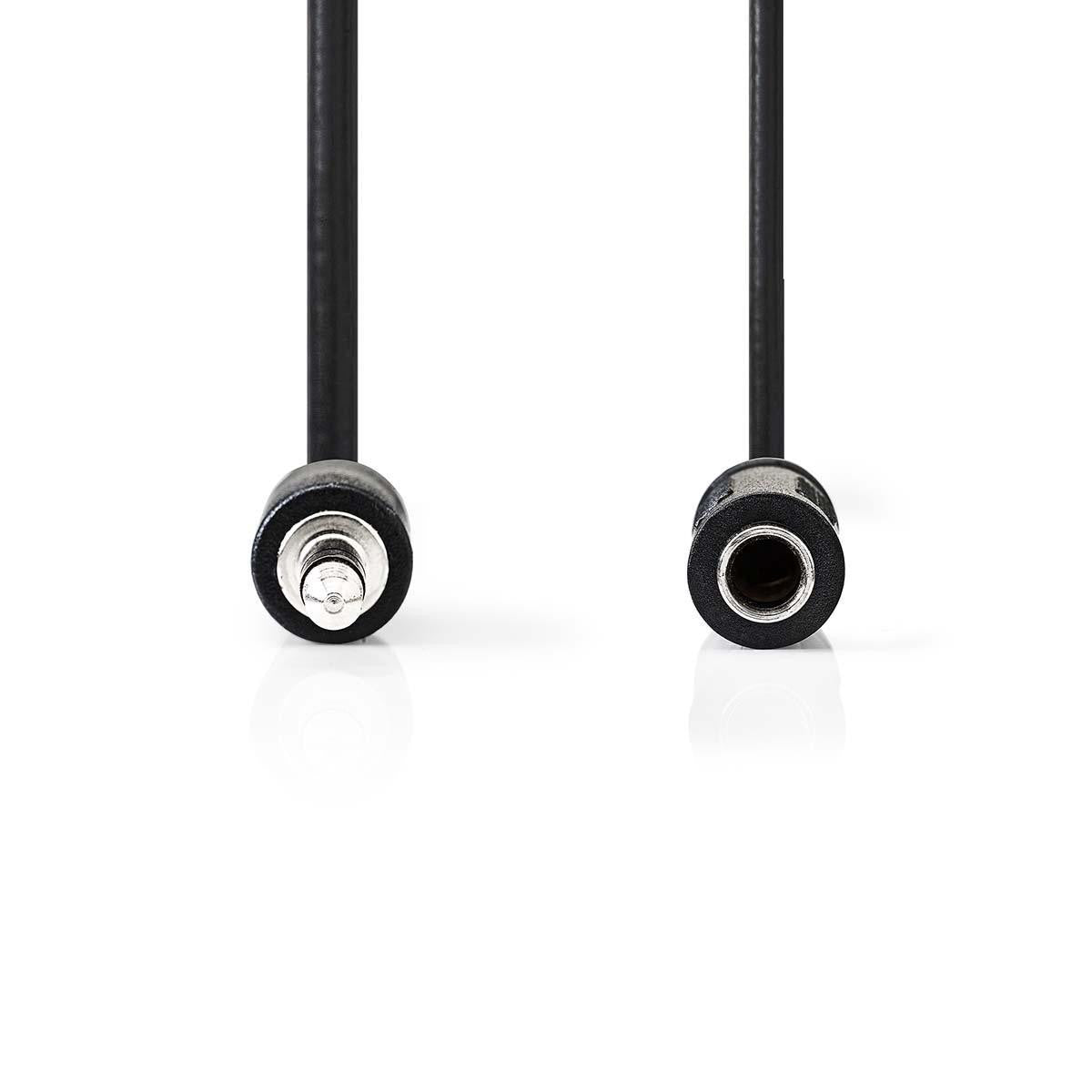 Cable de Audio Estéreo jack Macho 3,5 mm a Hembra 6,35mm de 0,2 m color Negro