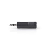 Adaptador de Audio Estéreo | Macho 3,5 mm - Hembra 6,35 Negro