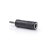 Adaptador de Audio Estéreo | Macho 3,5 mm - Hembra 6,35 Negro
