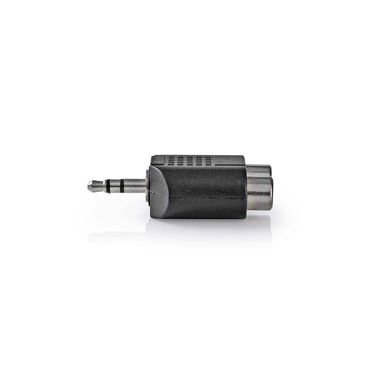Adaptador de Audio Estéreo | Macho 3,5 mm - 2x RCA Hembra Negro