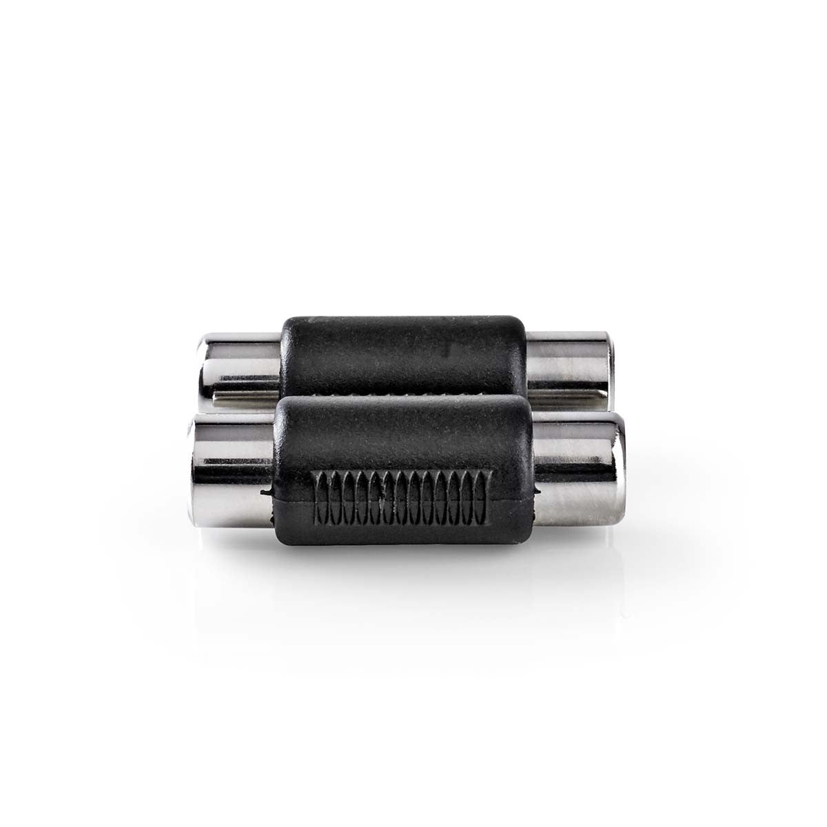 Adaptador de Audio Estéreo | 2x RCA Hembra - Negro