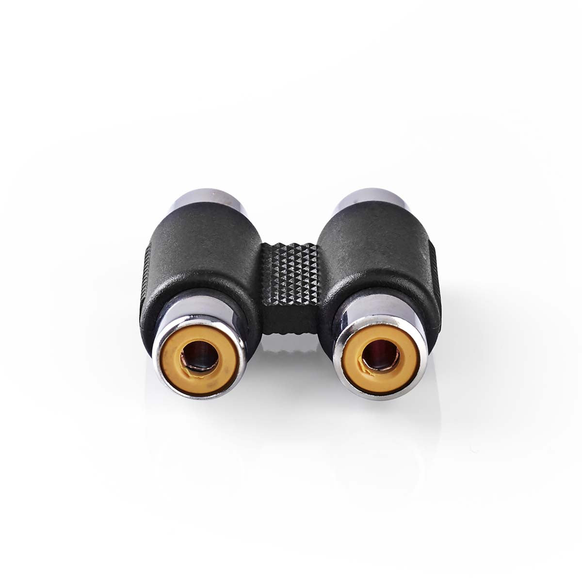 Adaptador de Audio Estéreo | 2x RCA Hembra - Negro