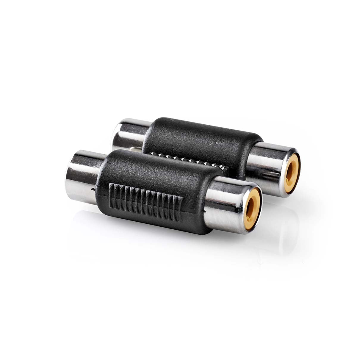 Adaptador de Audio Estéreo | 2x RCA Hembra - Negro