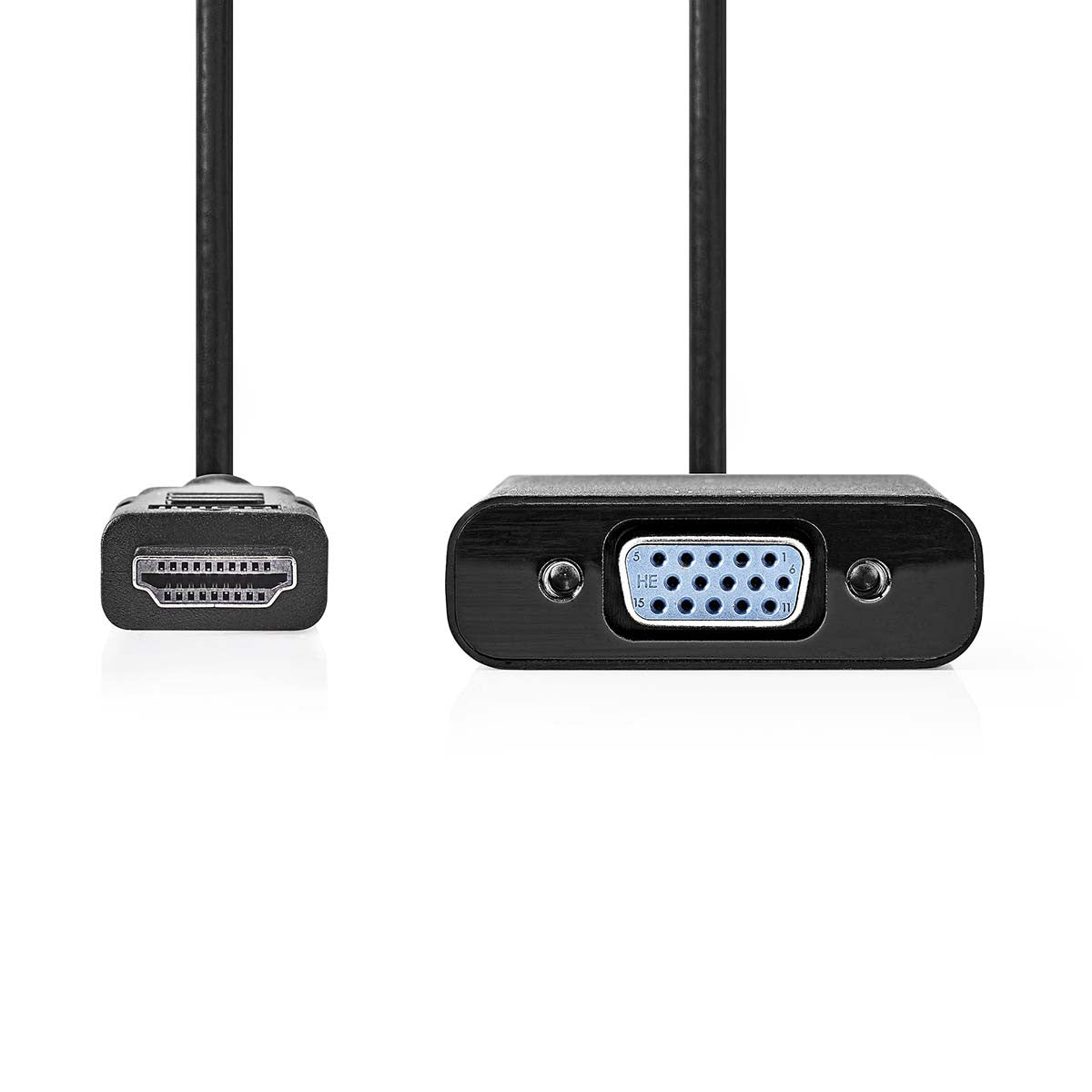 Cable Hdmi-VGA | Conector Hdmi - VGA Hembra + Salida de 3,5 mm 0,2 m Negro