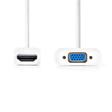 Cable HDMI-VGA | Conector HDMI - VGA Hembra + Salida de 3,5 mm 0,2 m Blanco