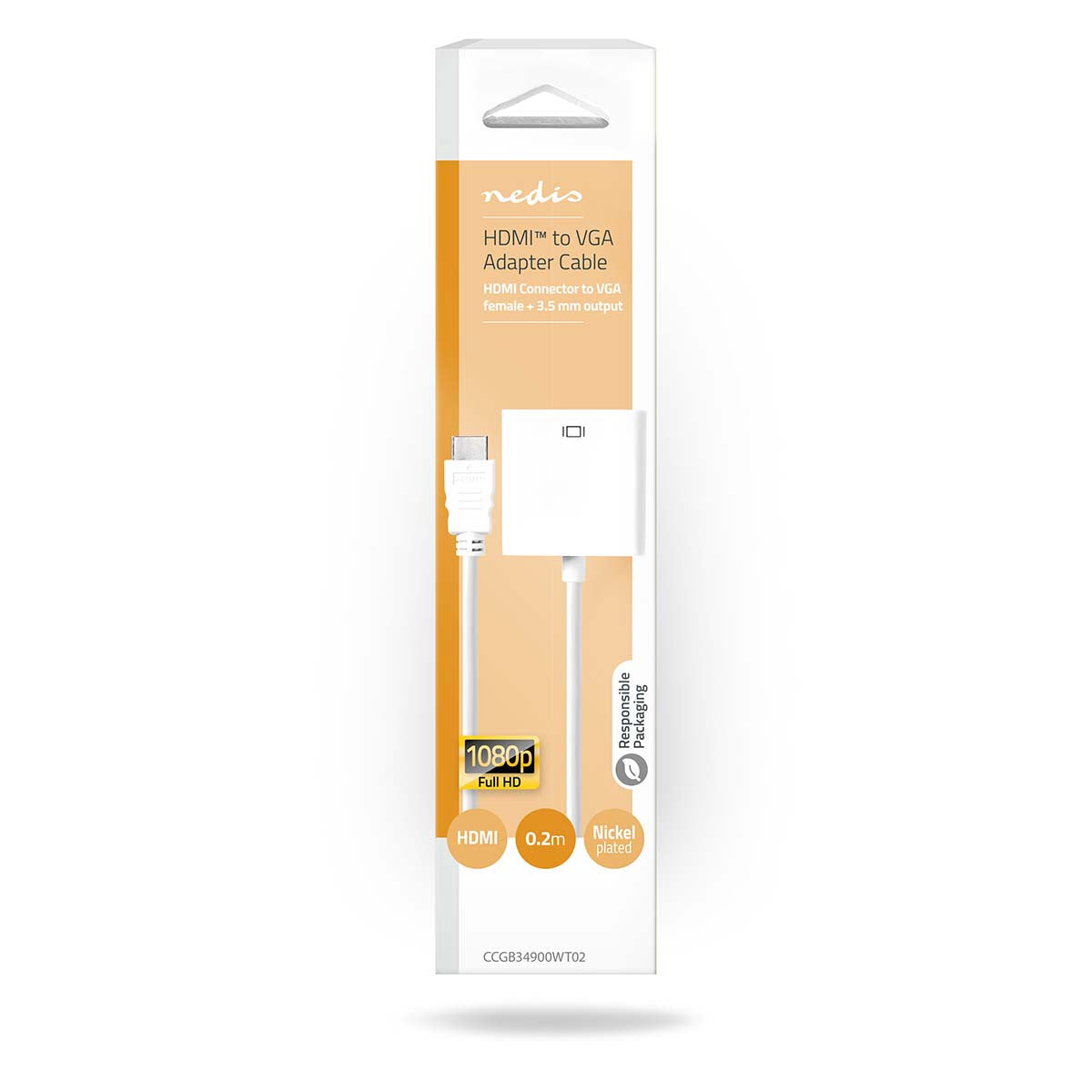 Cable HDMI-VGA | Conector HDMI - VGA Hembra + Salida de 3,5 mm 0,2 m Blanco