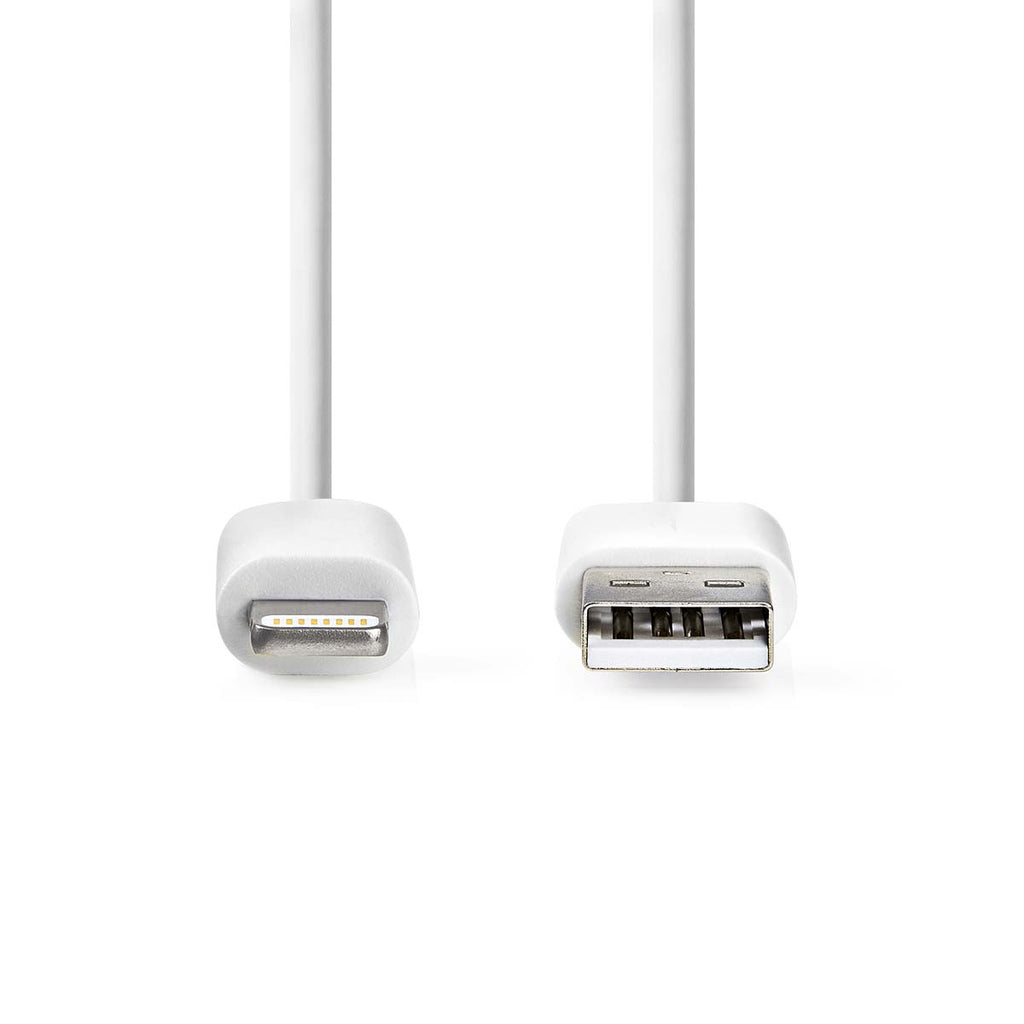 Cable de Carga y Sincronización | Apple Lightning a USB A Macho - Blanco