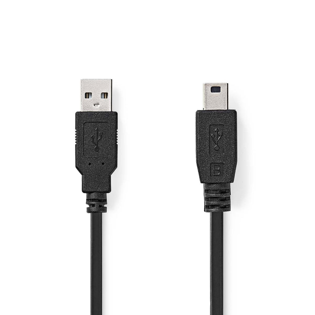 USB 2.0 Cable | A Male - Mini 5 Pins 2.0 m Black