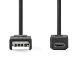 Cable USB 2.0 | A Macho - Micro B 2,0 m Negro