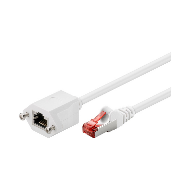 Cat6 Network Cable Extension. F/utp, White Color 1m Category 6