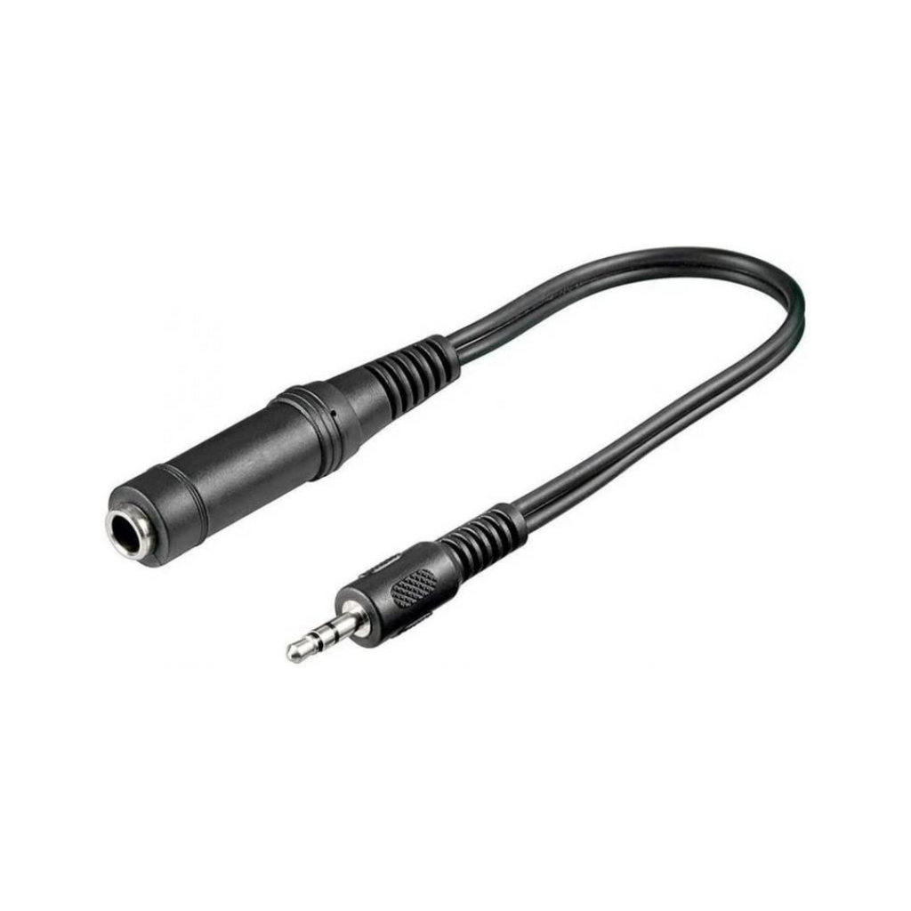 Adaptador de conector macho de 3,5 mm para fêmea de 6,35 mm