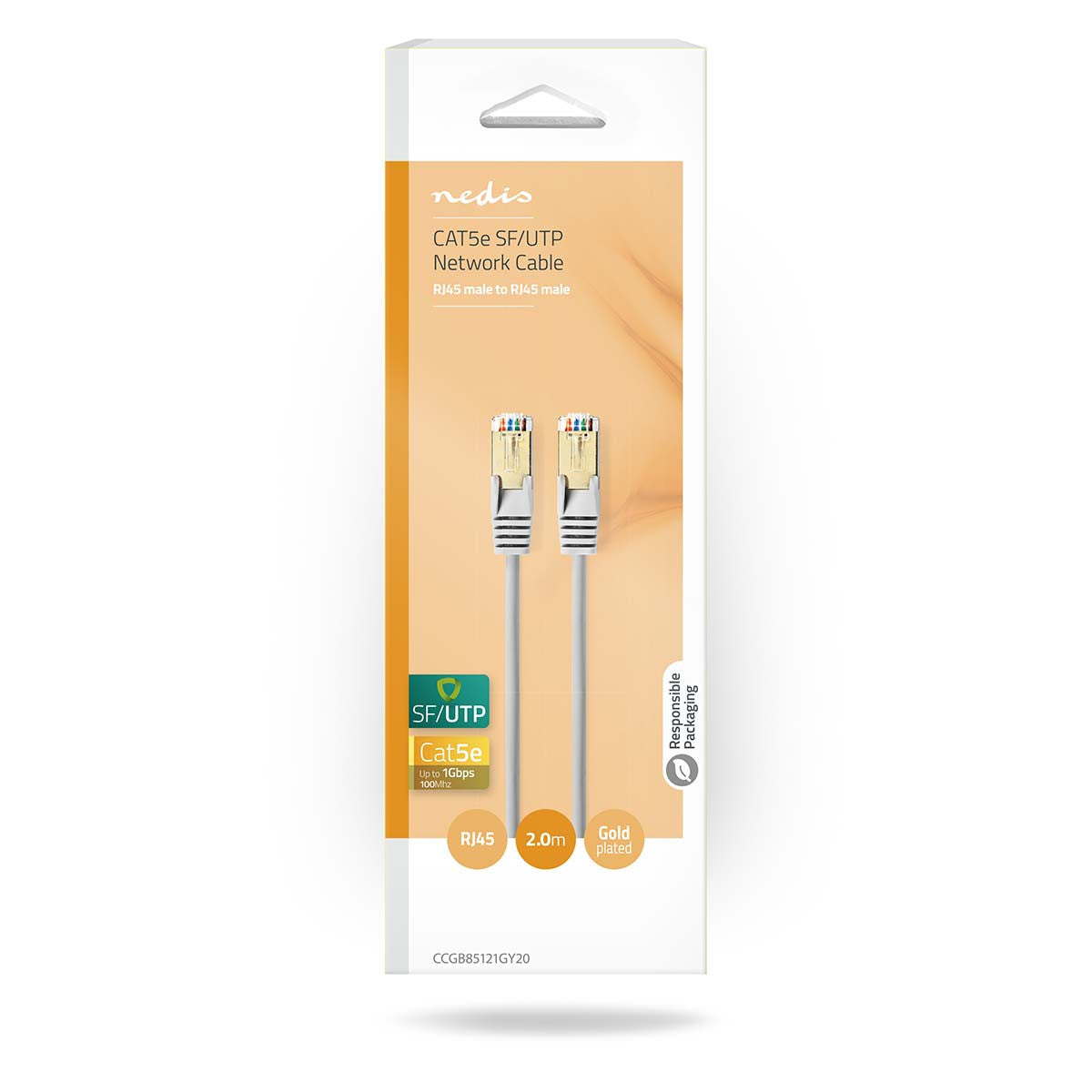 Cable de Red Cat5e Sf/utp | Rj45 (8p8c) Macho - 2,0 m Gris