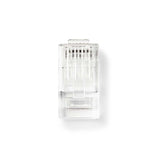 Conector de Red | Rj45 (8p8c) Macho - 10 Unidades Transparente
