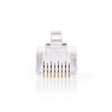Conector de Red | Rj45 (8p8c) Macho - 10 Unidades Transparente