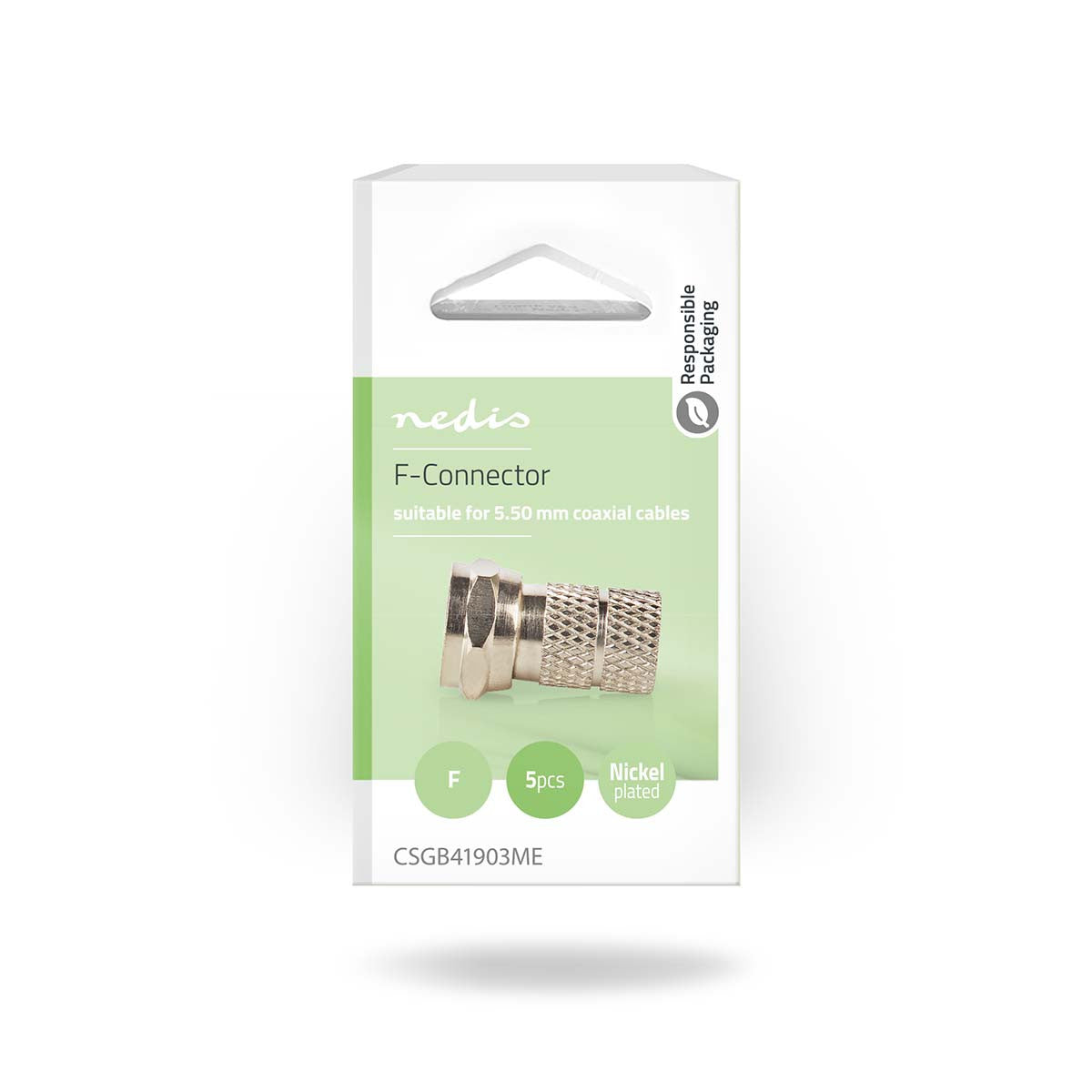 Conector F | Varón - Para Cables de 5,50 mm 5 Unidades