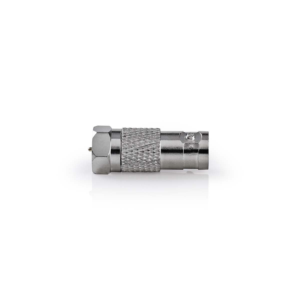Adaptador de Satélite y Antena | F Macho - Coaxial Hembra Metal
