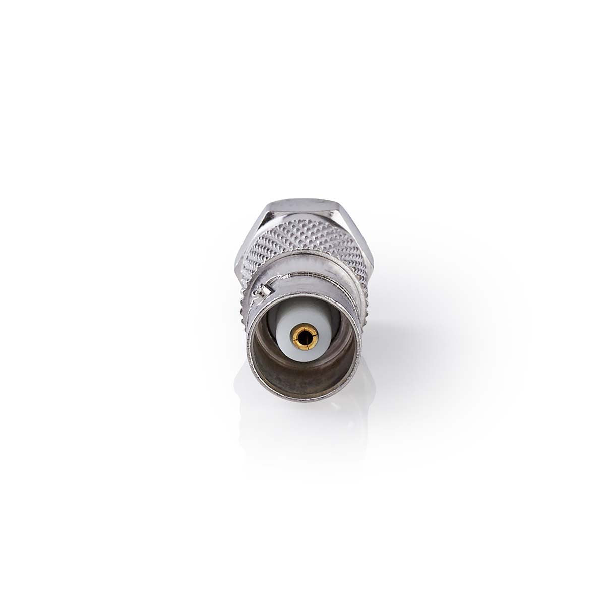Adaptador de Satélite y Antena | F Macho - Coaxial Hembra Metal