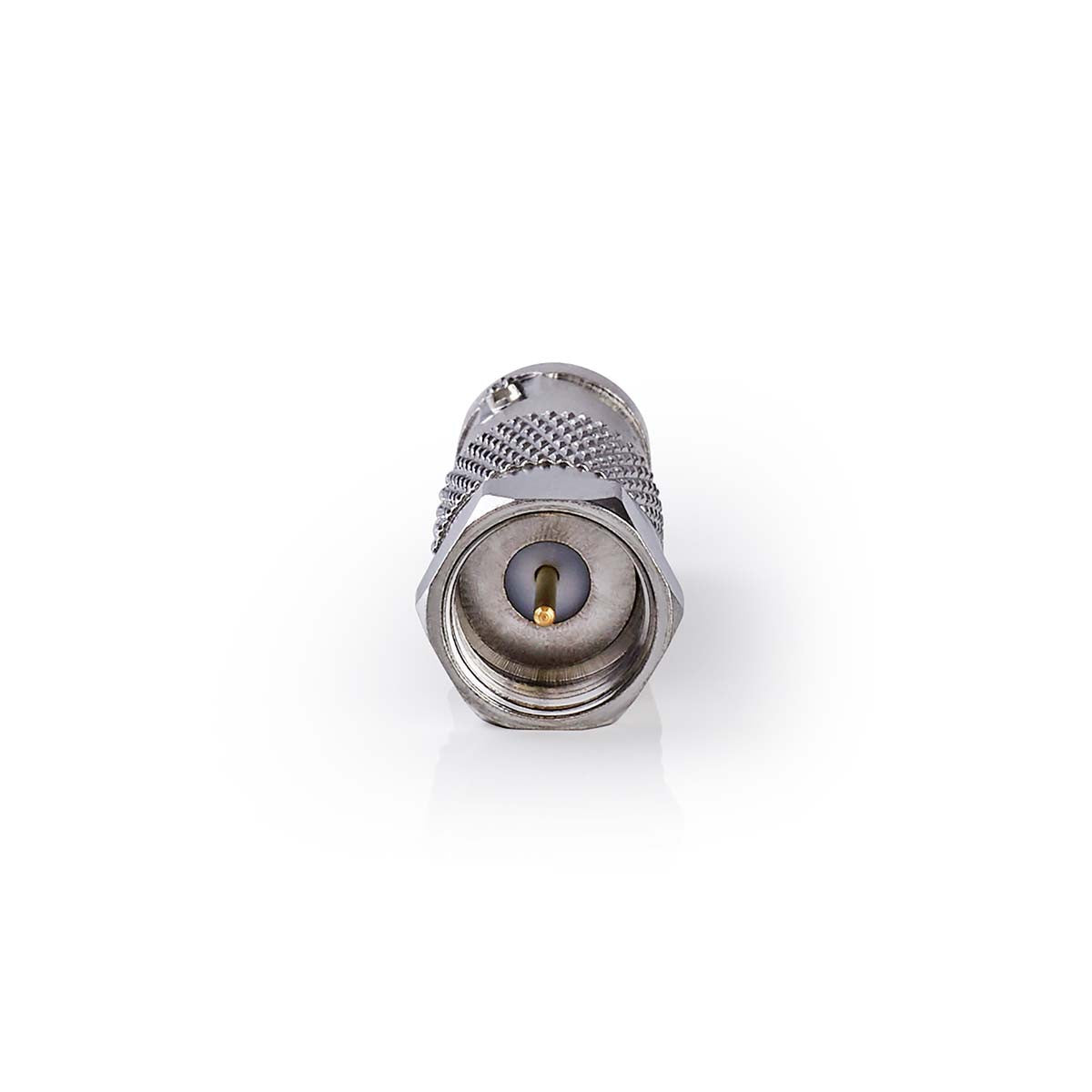 Adaptador de Satélite y Antena | F Macho - Coaxial Hembra Metal
