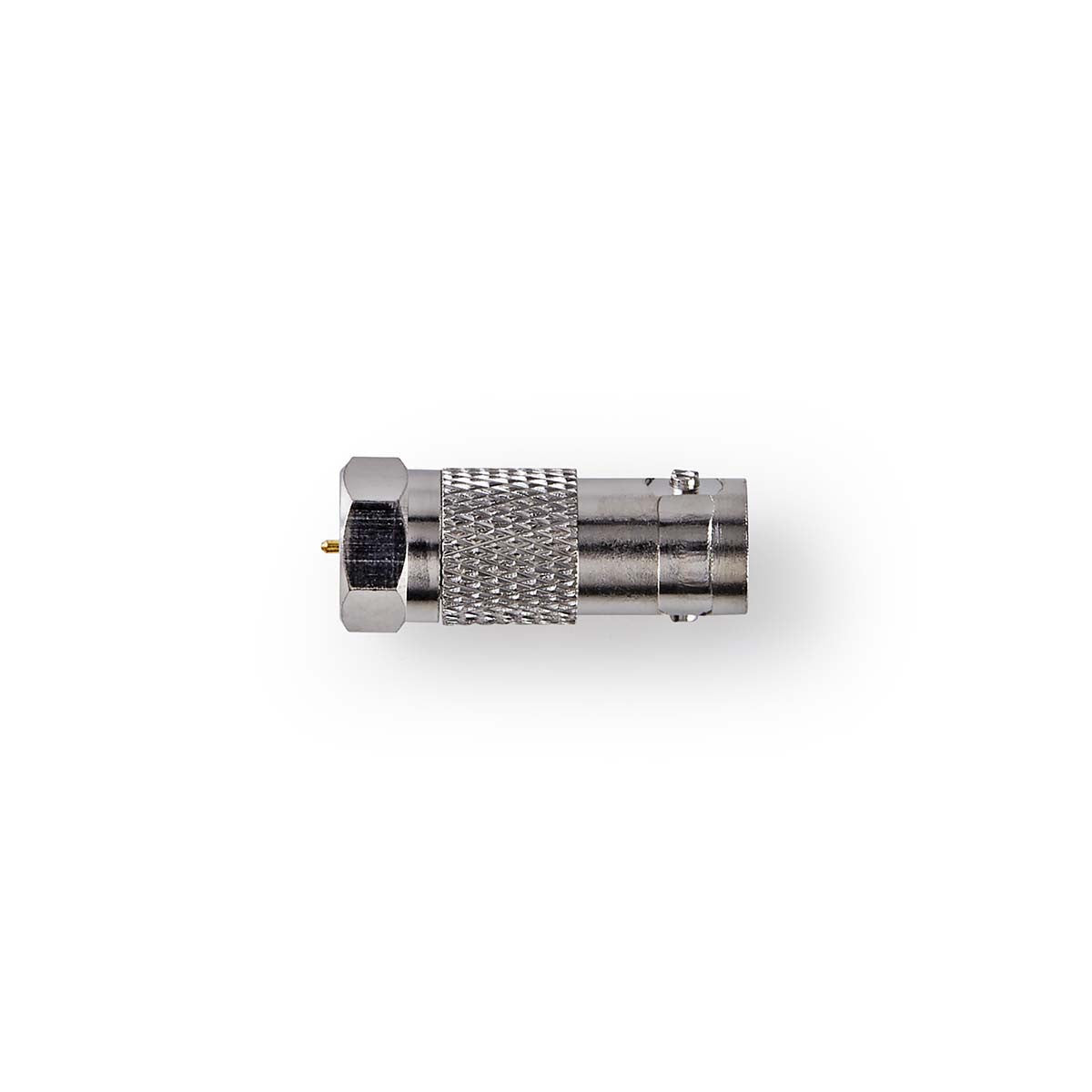 Adaptador de Satélite y Antena | F Macho - Coaxial Hembra Metal