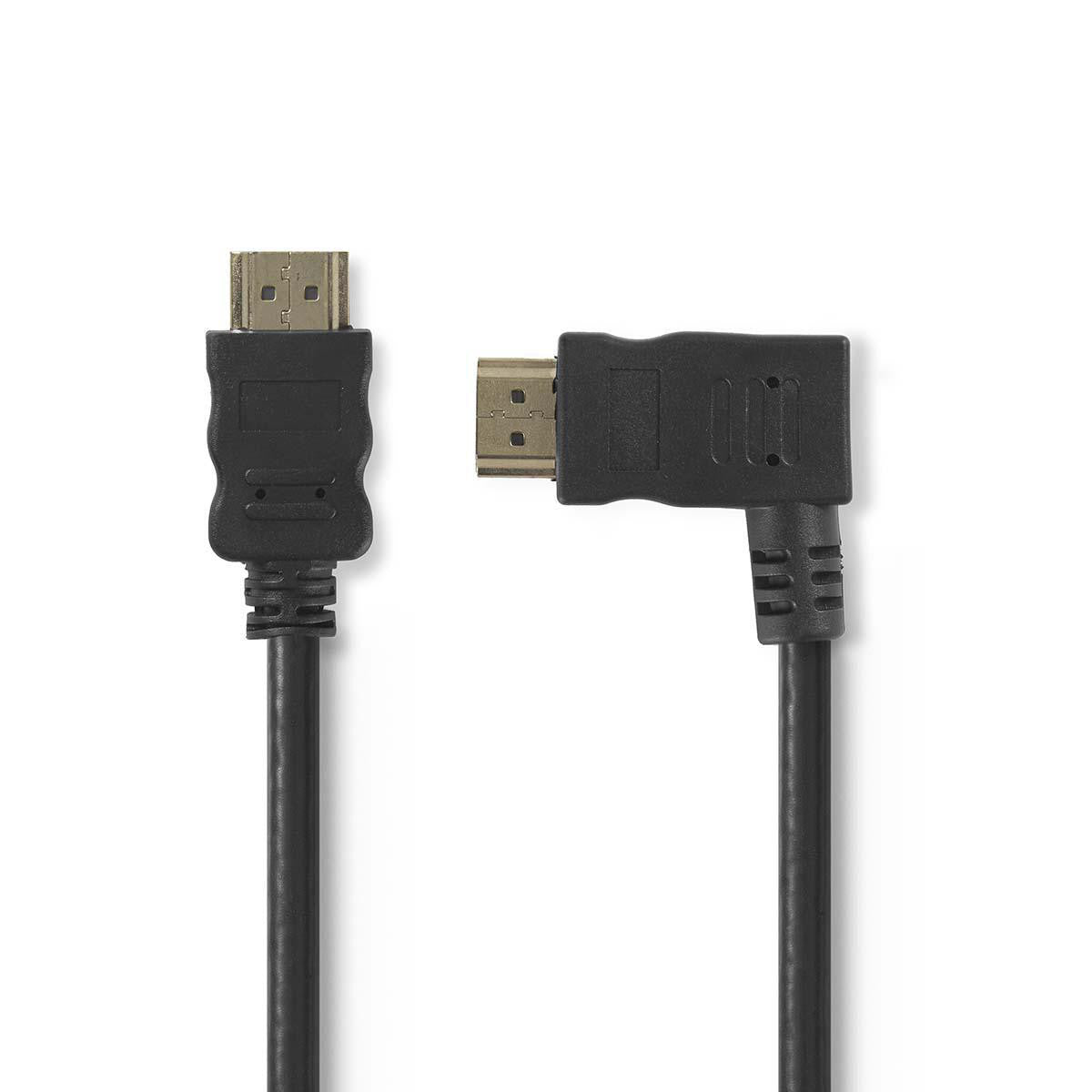 Cable Hdmi de Alta Velocidad con Ethernet | Conector HDMI - en Ángulo Hacia la Derecha 1,5 m Negro