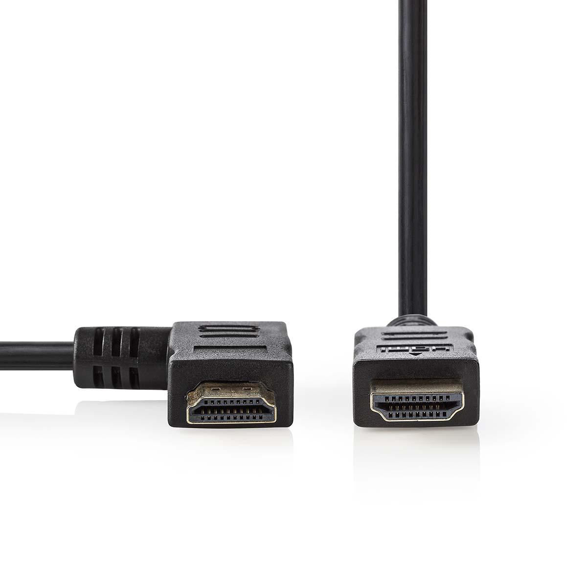 Cable Hdmi de Alta Velocidad con Ethernet | Conector HDMI - en Ángulo Hacia la Derecha 1,5 m Negro