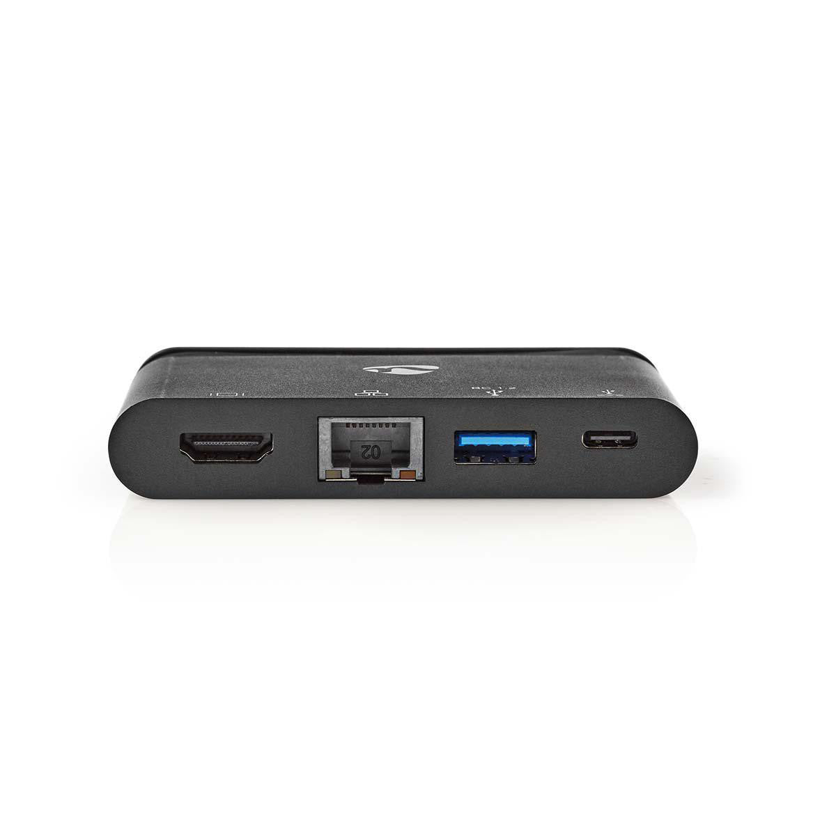Concentrador Para Ordenador | USB Type-c Usb-c/usb 3.0/hdmi/ethernet Gigabit Suministro de Potencia 100 W Negro