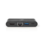 Concentrador Para Ordenador | USB Type-c Usb-c/usb 3.0/hdmi/ethernet Gigabit Suministro de Potencia 100 W Negro