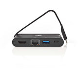 Concentrador Para Ordenador | USB Type-c Usb-c/usb 3.0/hdmi/ethernet Gigabit Suministro de Potencia 100 W Negro