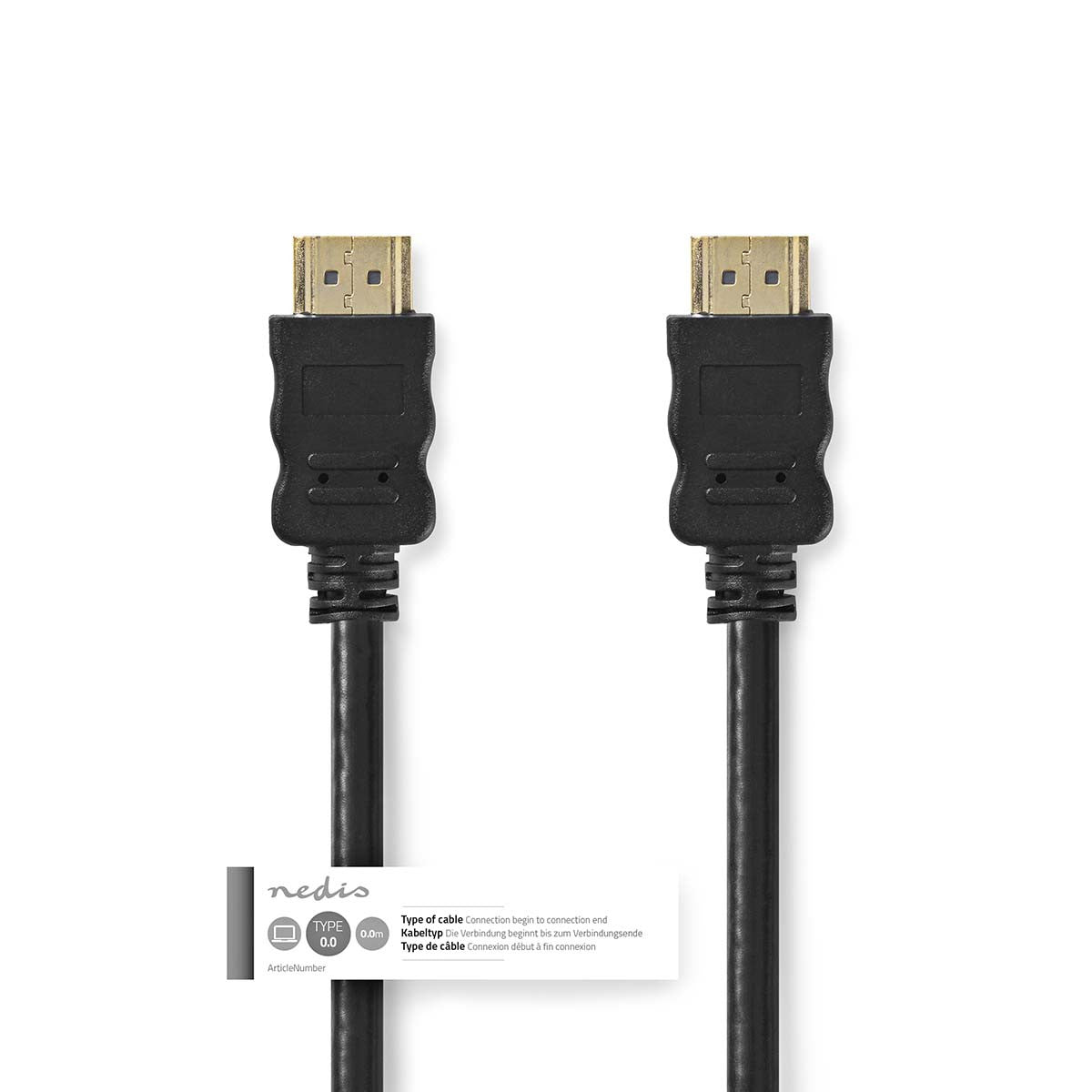 Cable Hdmi de Alta Velocidad con Ethernet | Conector - 0,30 m Negro