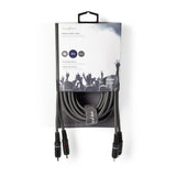 Cable de Audio Estéreo | 2x RCA Macho 5,0 m Gris