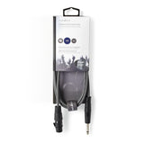 Cable de Audio XLR Descompensado | 3 Pines Hembra - 6,35 mm Macho 1,5 m Gris