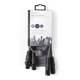 Cable de Audio XLR Compensado | 2x 3 Pines Macho - Hembra 0,5 m Gris