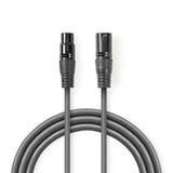 Cable Adaptador DMX | XLR de 3 Pines Macho - 5 Hembra 0,3 m Gris