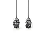 Cable Adaptador DMX | XLR de 3 Pines Macho - 5 Hembra 0,3 m Gris
