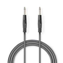 Cable de Audio No Balanceado | Jack 6,35 mm Macho a Macho - Gris