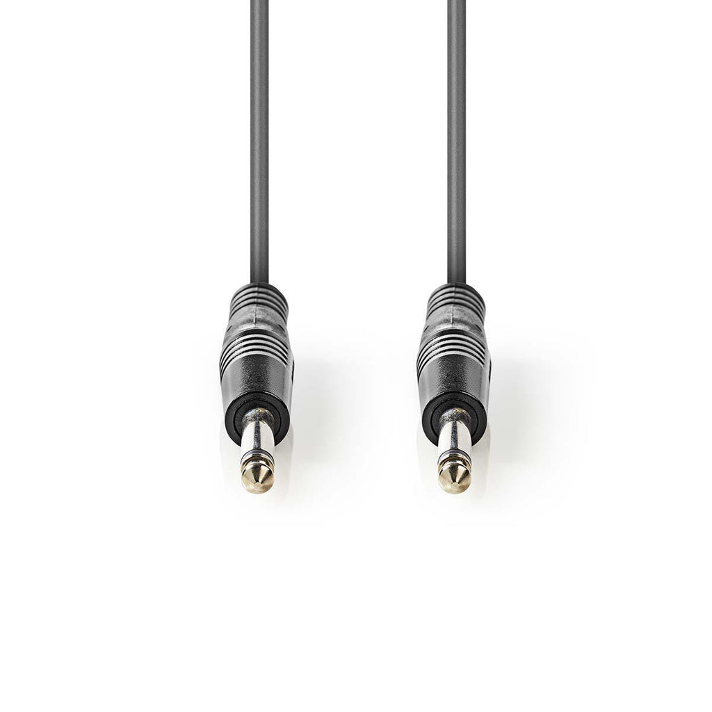 Cable de Audio No Balanceado | Jack 6,35 mm Macho a Macho - Gris