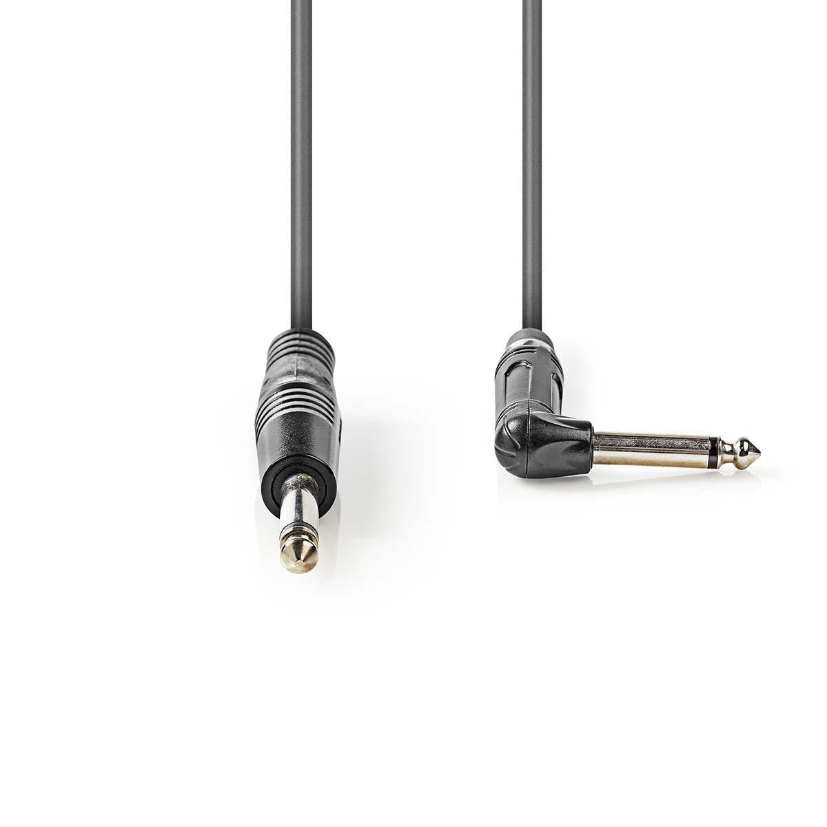 Cable de Audio Descompensado | 6,35 mm Macho - en Ángulo 1,5 m Gris